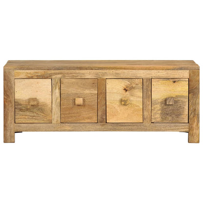 Coffee Table with 4 Drawers 90x50x35 cm Solid Mango Wood