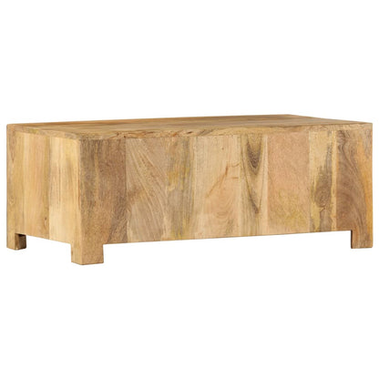 Coffee Table with 4 Drawers 90x50x35 cm Solid Mango Wood