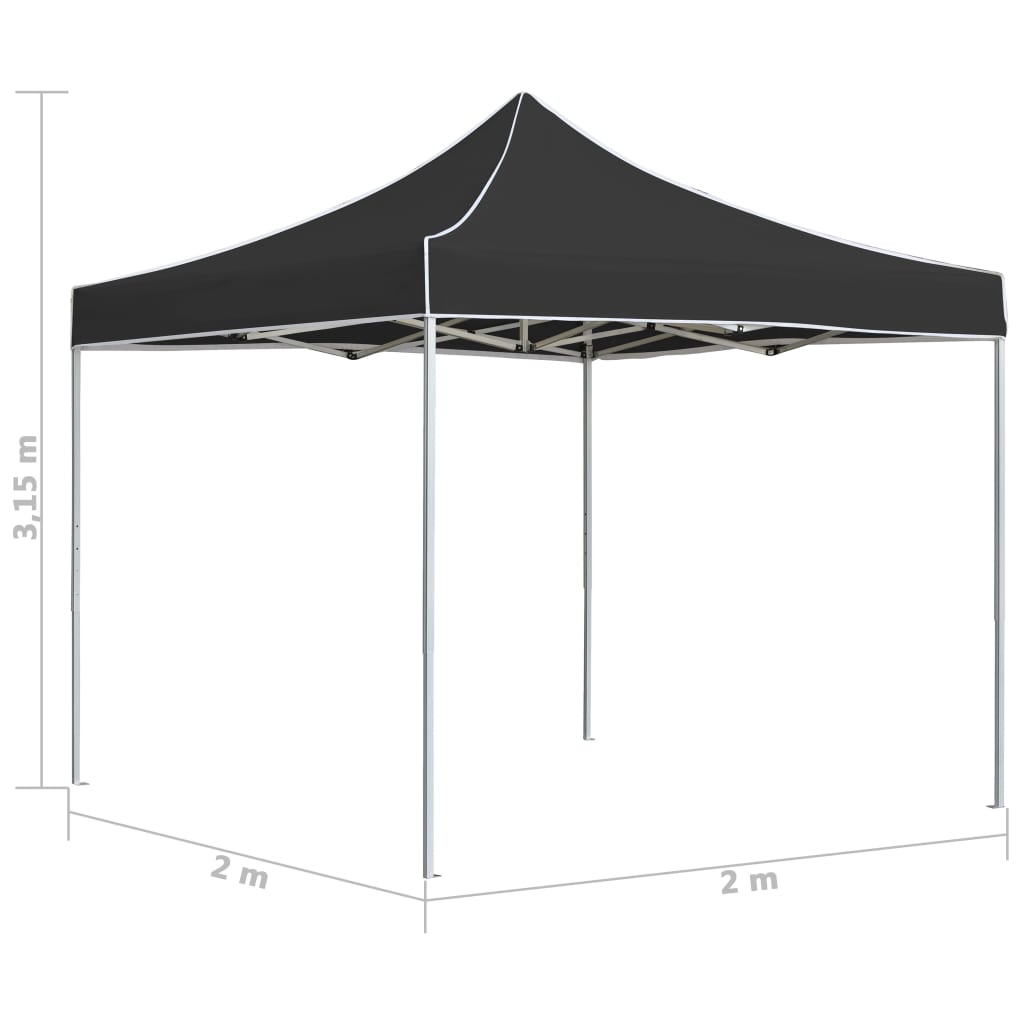 Professional Folding Party Tent Aluminium 2x2 m Anthracite