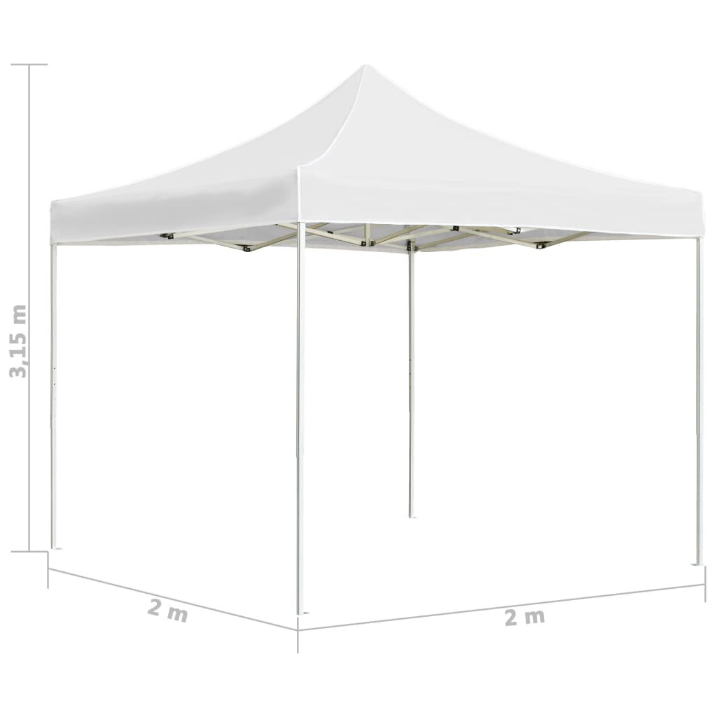 Professional Folding Party Tent Aluminium 2x2 m White