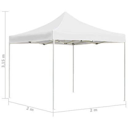 Professional Folding Party Tent Aluminium 2x2 m White