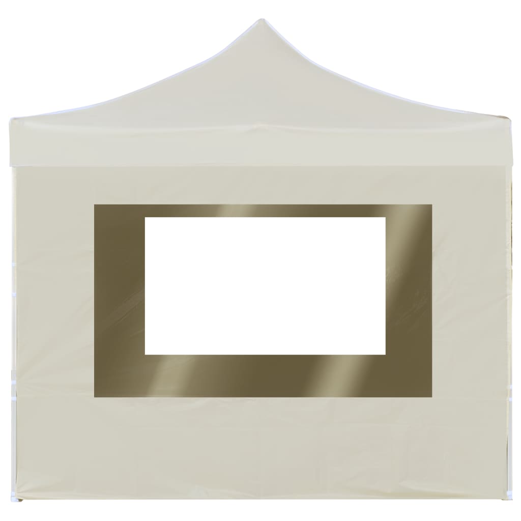 Professional Folding Party Tent with Walls Aluminium 2x2 m Cream