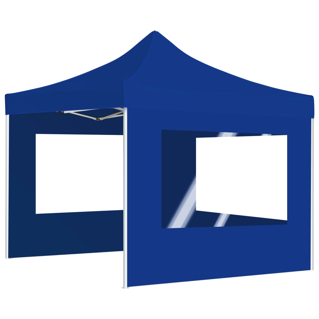 Professional Folding Party Tent with Walls Aluminium 2x2 m Blue