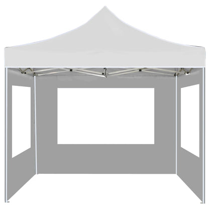 Professional Folding Party Tent with Walls Aluminium 2x2 m White