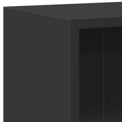 Bookshelf Black 80x24x75 cm Engineered Wood