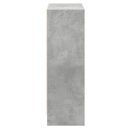 Bookshelf Concrete Grey 80x24x75 cm Engineered Wood