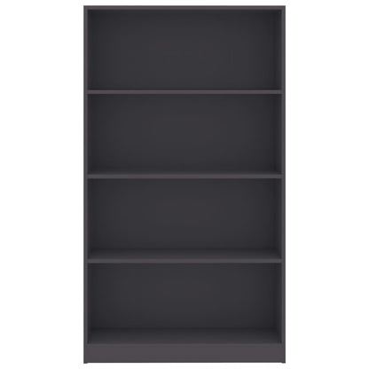 4-Tier Book Cabinet Grey 80x24x142 cm Engineered Wood