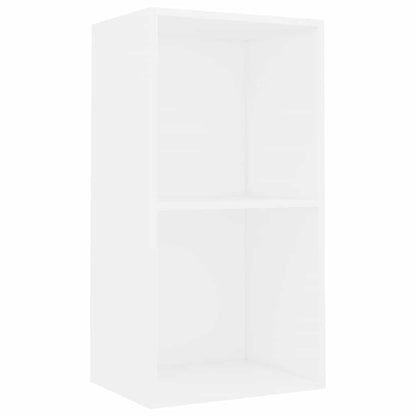 2-Tier Book Cabinet White 40x30x76.5 cm Engineered Wood