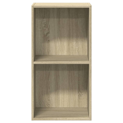 2-Tier Book Cabinet Sonoma Oak 40x30x76.5 cm Engineered Wood