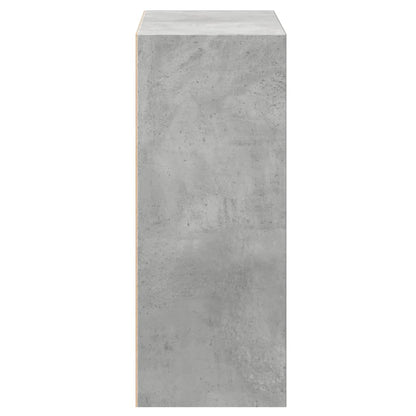 2-Tier Book Cabinet Concrete Grey 40x30x76.5 cm Engineered Wood