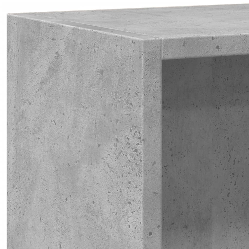 2-Tier Book Cabinet Concrete Grey 40x30x76.5 cm Engineered Wood