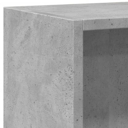 2-Tier Book Cabinet Concrete Grey 40x30x76.5 cm Engineered Wood