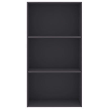 3-Tier Book Cabinet Grey 60x30x114 cm Engineered Wood