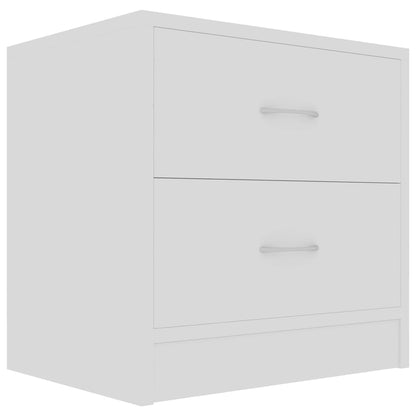 Bedside Cabinets 2 pcs White 40x30x40 cm Engineered Wood