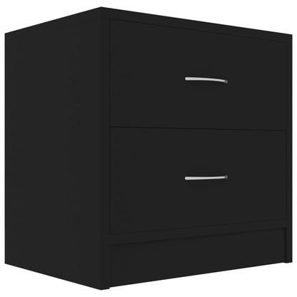 Bedside Cabinets 2 pcs Black 40x30x40 cm Engineered Wood