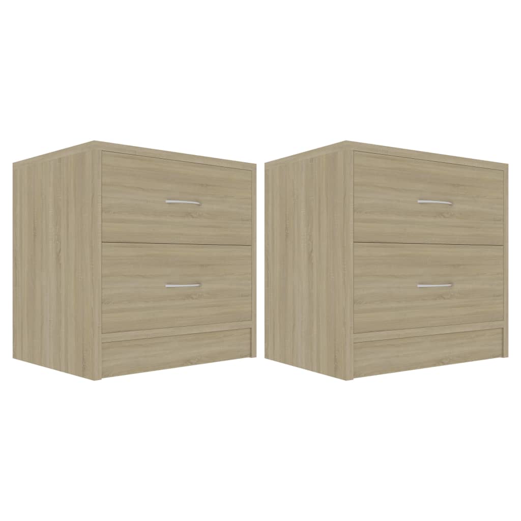 Bedside Cabinets 2 pcs Sonoma Oak 40x30x40 cm Engineered Wood