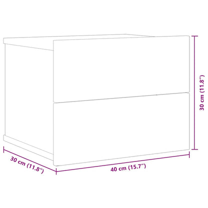 Bedside Cabinet Black 40x30x30 cm Engineered Wood