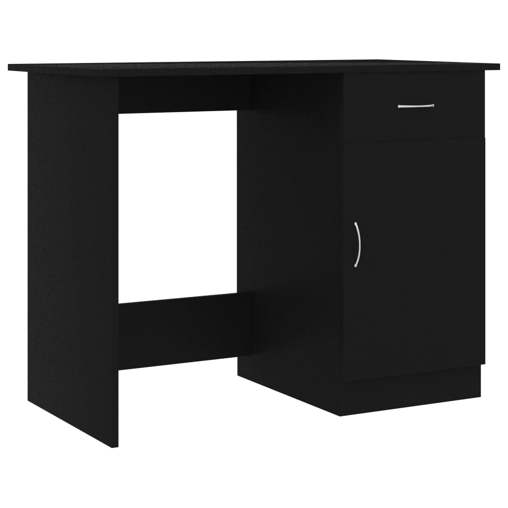 Desk Black 100x50x76 cm Engineered Wood