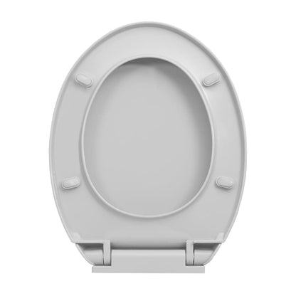 Soft-Close Toilet Seat Light Grey Oval