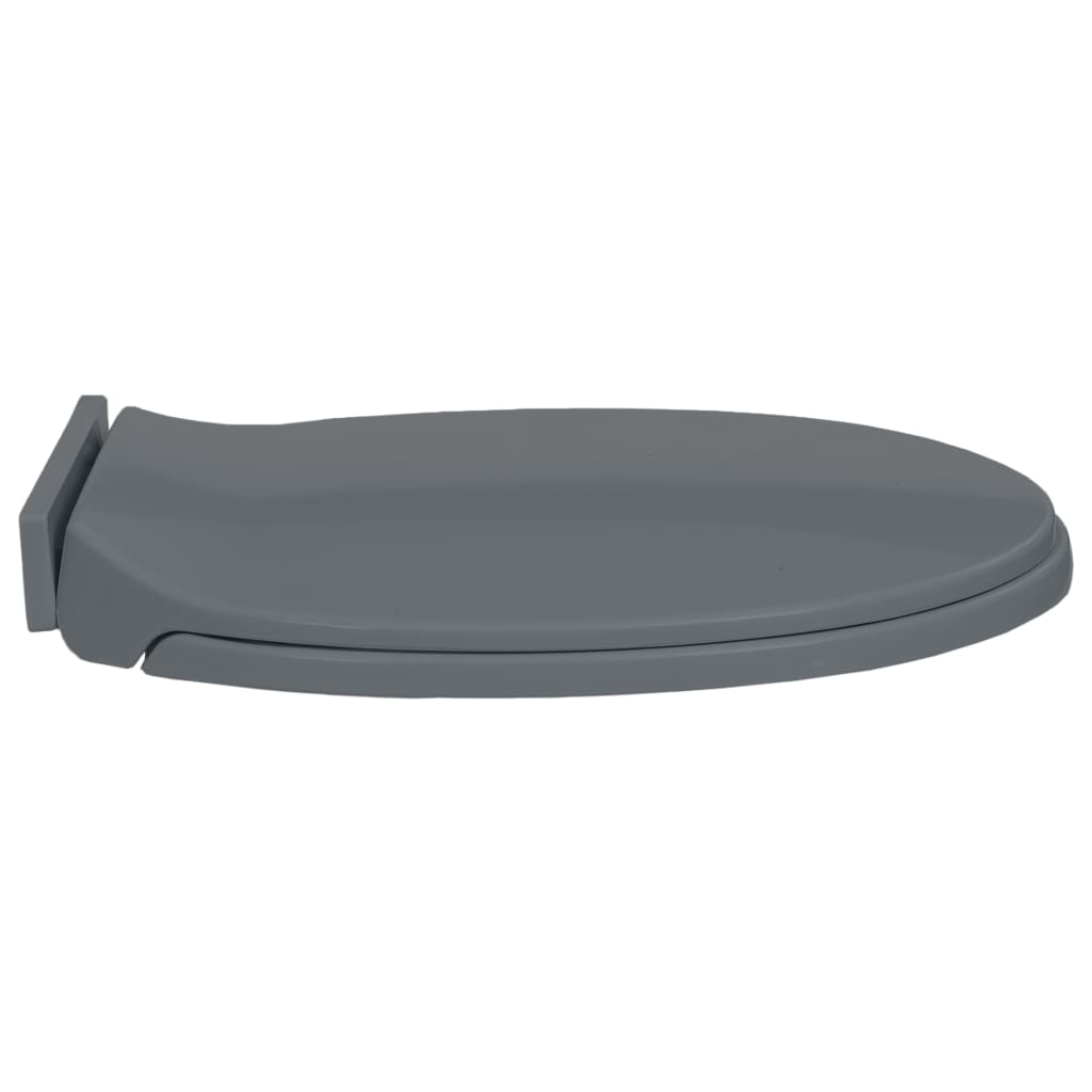 Soft-Close Toilet Seat Grey Oval