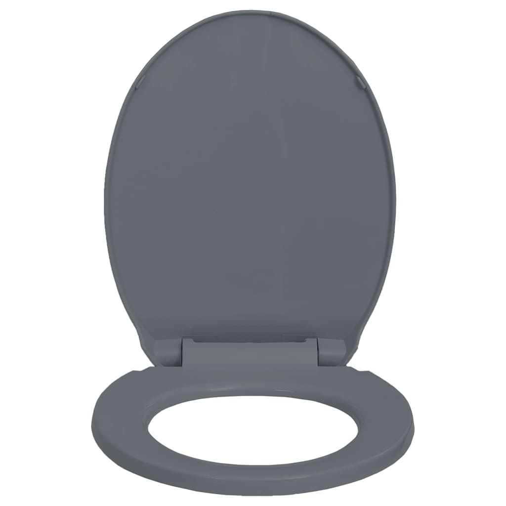 Soft-Close Toilet Seat Grey Oval