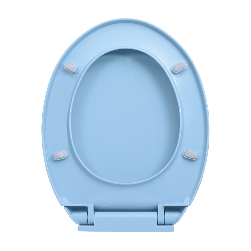 Soft-Close Toilet Seat Blue Oval