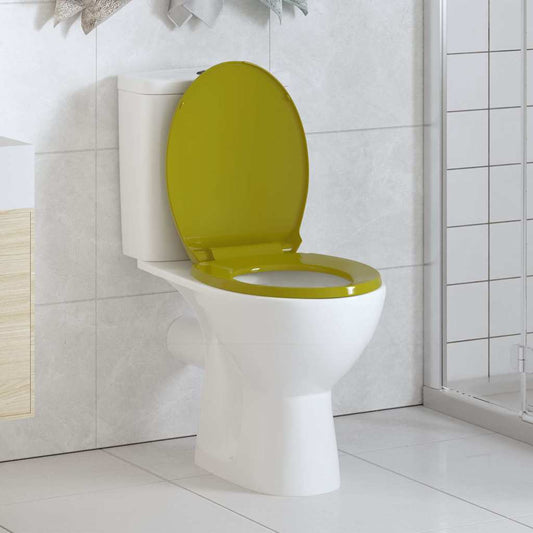Soft-Close Toilet Seat Green Oval
