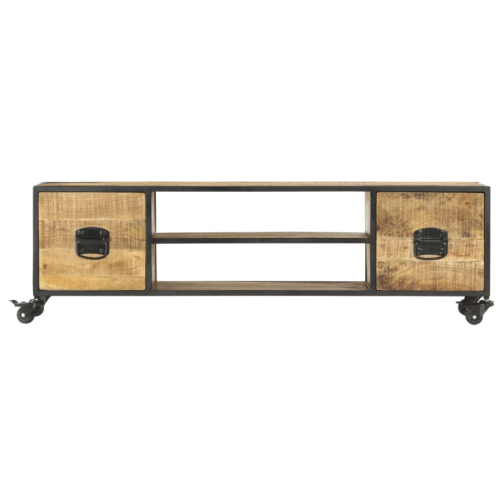 TV Cabinet 130x30x39 cm Solid Mango Wood