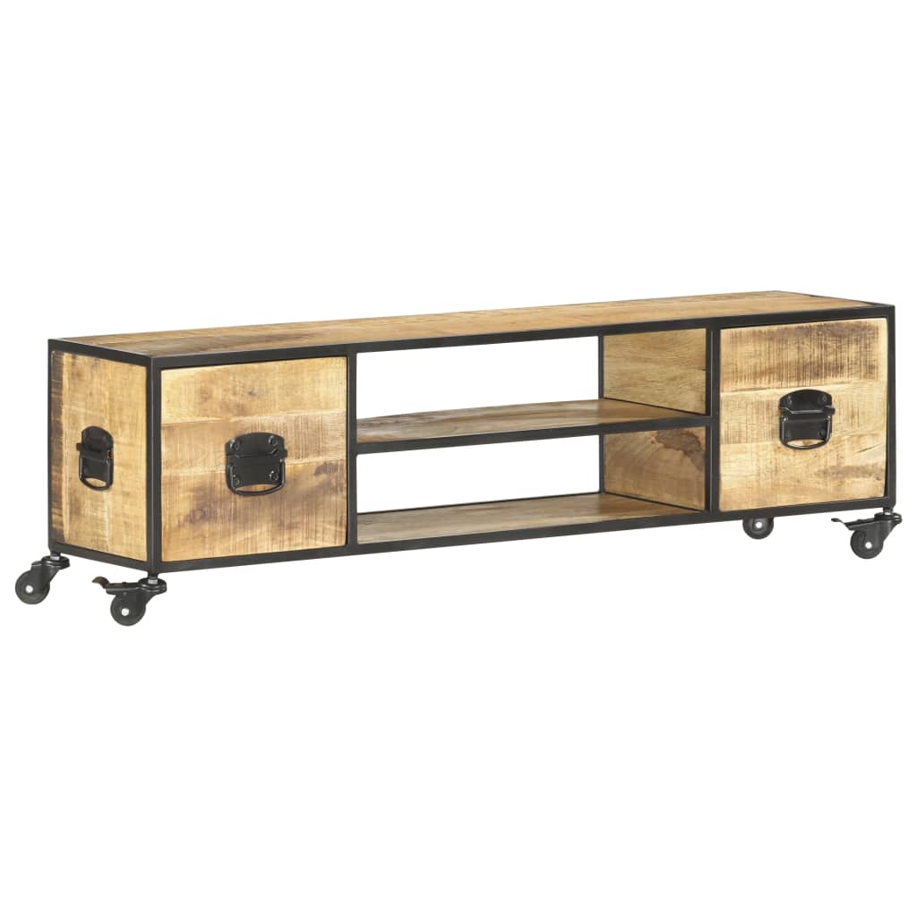 TV Cabinet 130x30x39 cm Solid Mango Wood