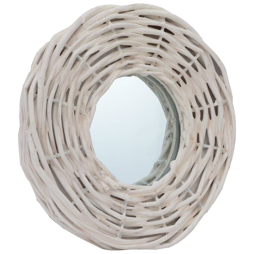 Mirrors 3 pcs White 15 cm Wicker