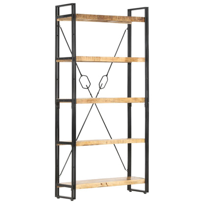 5-Tier Bookcase 90x30x180 cm Solid Mango Wood