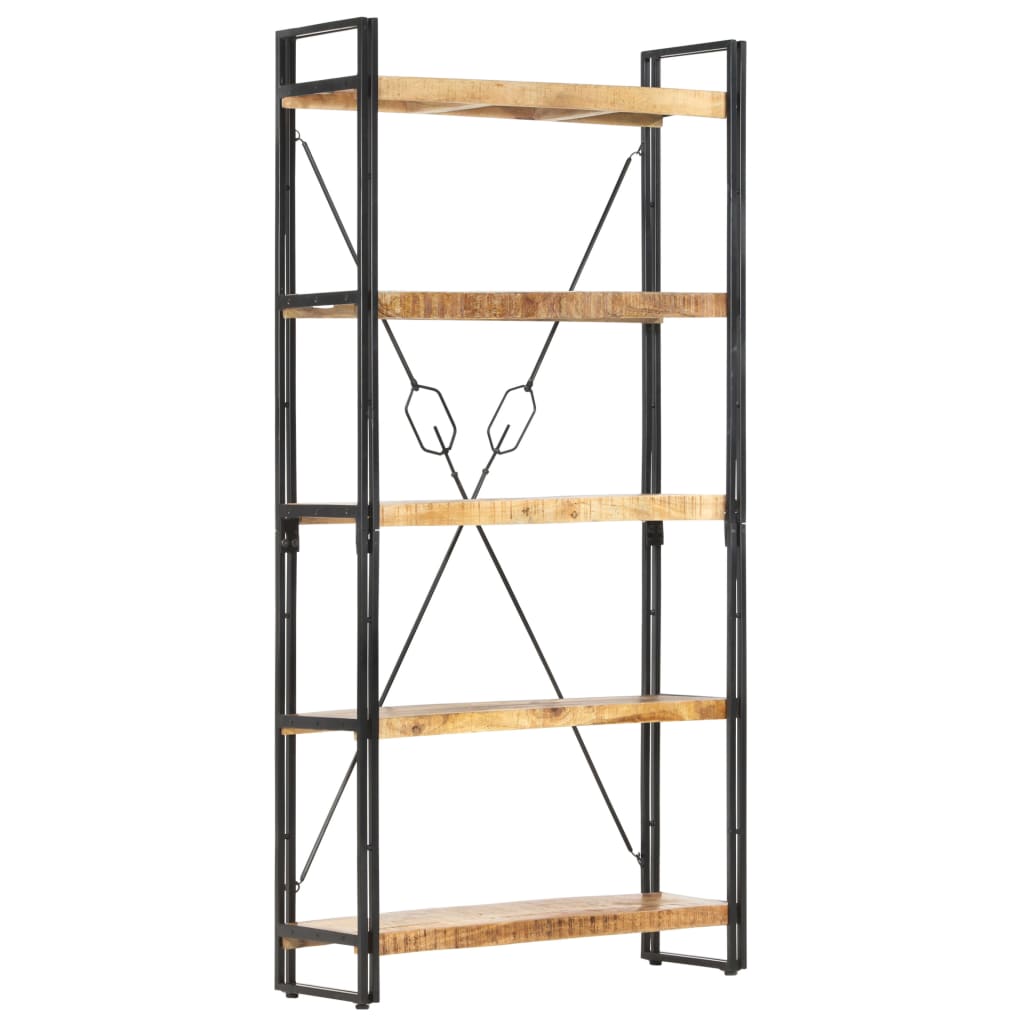 5-Tier Bookcase 90x30x180 cm Solid Mango Wood