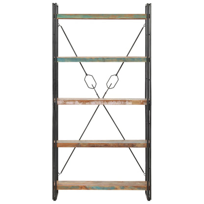 5-Tier Bookcase 90x30x180 cm Solid Reclaimed Wood