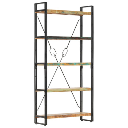 5-Tier Bookcase 90x30x180 cm Solid Reclaimed Wood