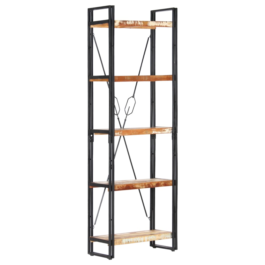 5-Tier Bookcase 60x30x180 cm Solid Reclaimed Wood