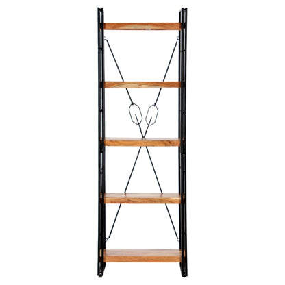 5-Tier Bookcase 60x30x180 cm Solid Acacia Wood