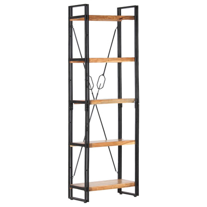 5-Tier Bookcase 60x30x180 cm Solid Acacia Wood