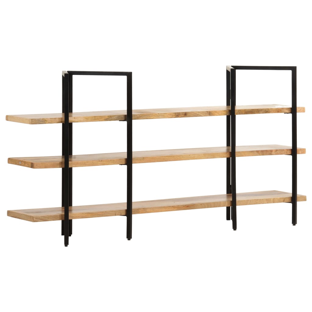 3-Tier Bookcase 160x31x80 cm Solid Mango Wood