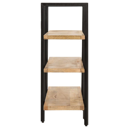 3-Tier Bookcase 160x31x80 cm Solid Mango Wood