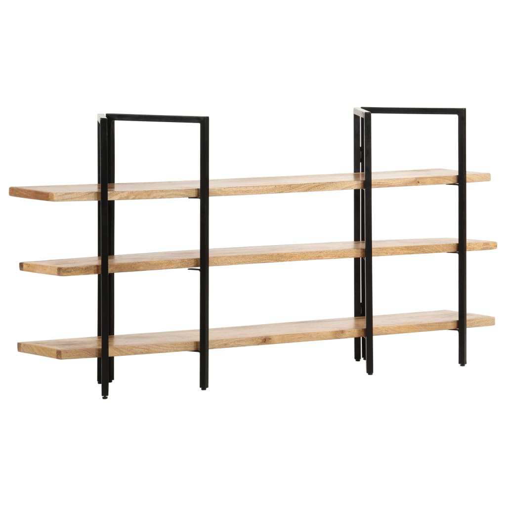 3-Tier Bookcase 160x31x80 cm Solid Mango Wood