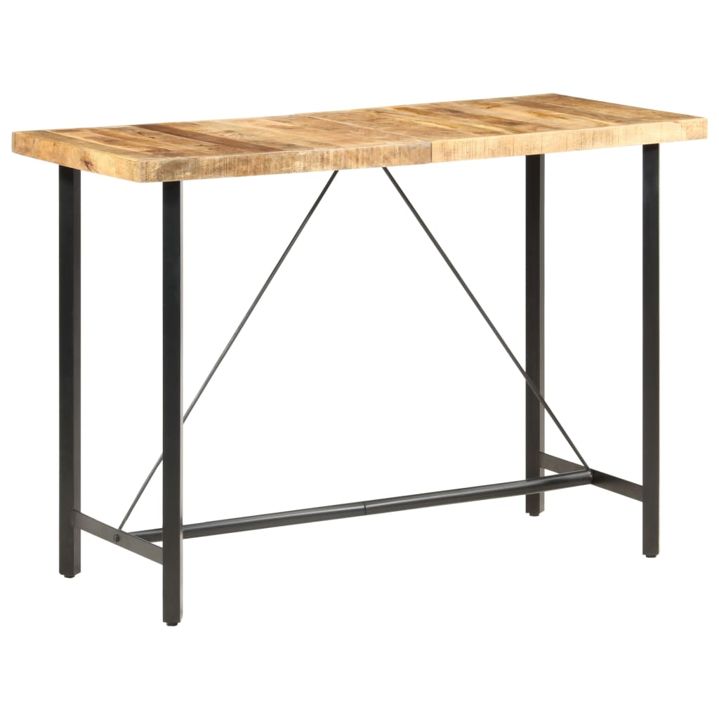 Bar Table 150x70x107 cm Rough Mango Wood