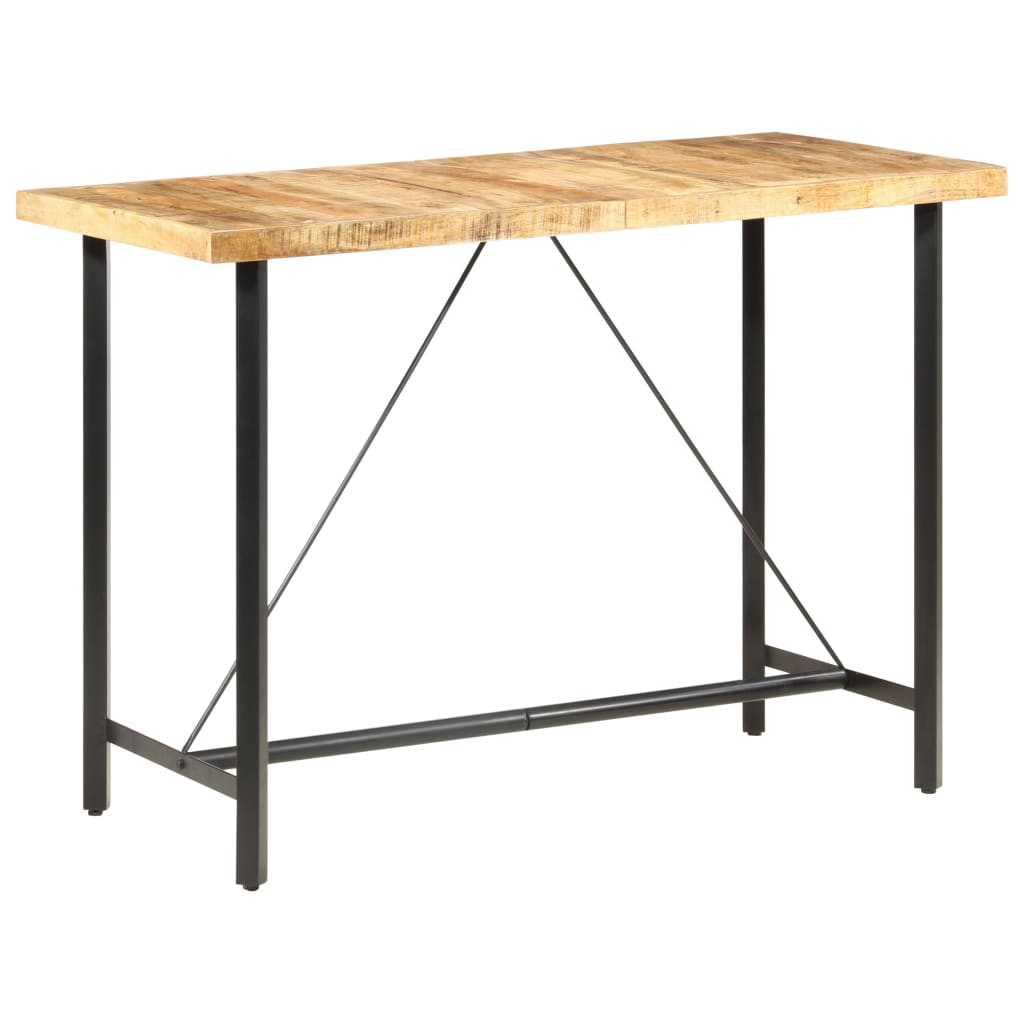 Bar Table 150x70x107 cm Rough Mango Wood