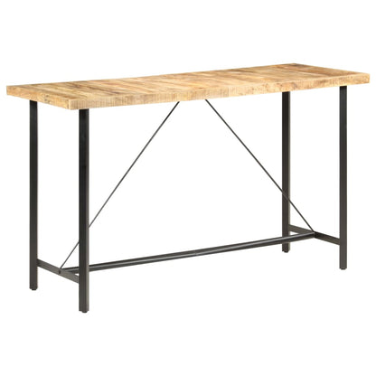 Bar Table 180x70x107 cm Rough Mango Wood