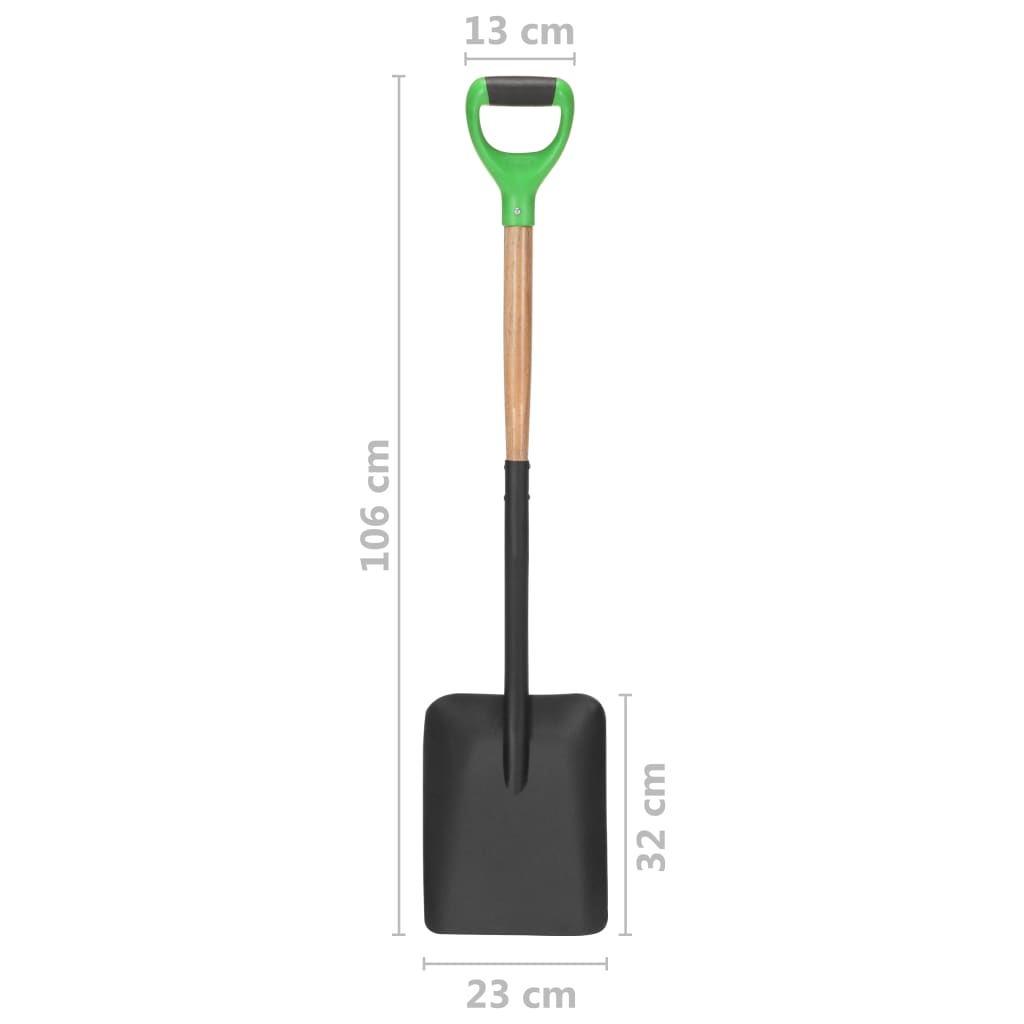 Garden Shovel D Grip Steel and Hardwood