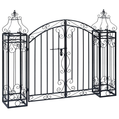 Ornamental Garden Gate Wrought Iron 122x20.5x100 cm