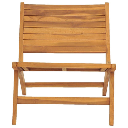 Garden Chair with Footrest Solid Teak Wood