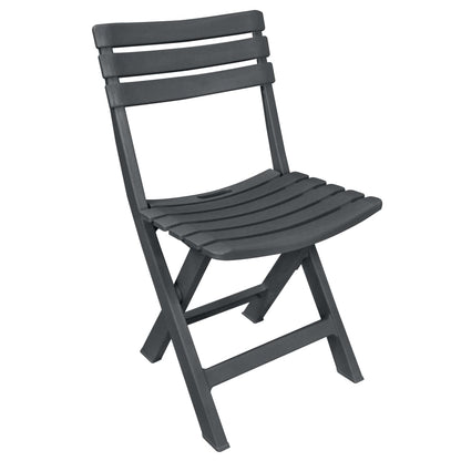 3 Piece Folding Bistro Set Plastic Anthracite