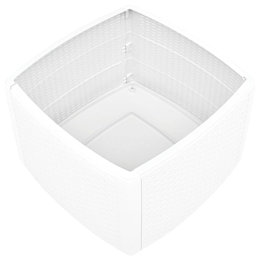 Side Table White 54x54x36.5 cm Plastic