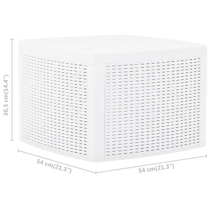 Side Table White 54x54x36.5 cm Plastic