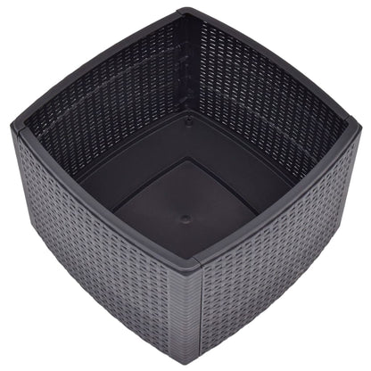 Side Table Mocha 54x54x36.5 cm Plastic